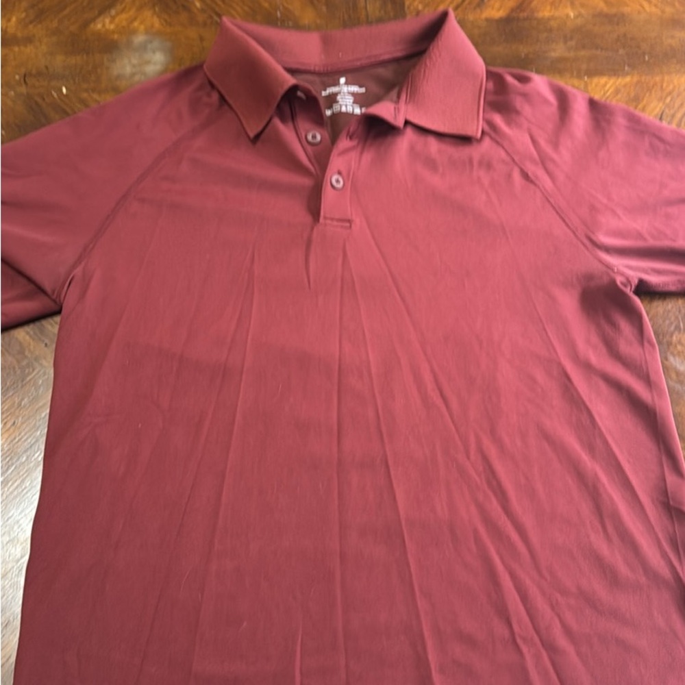 Fabletics Deep Red Polo Shirt